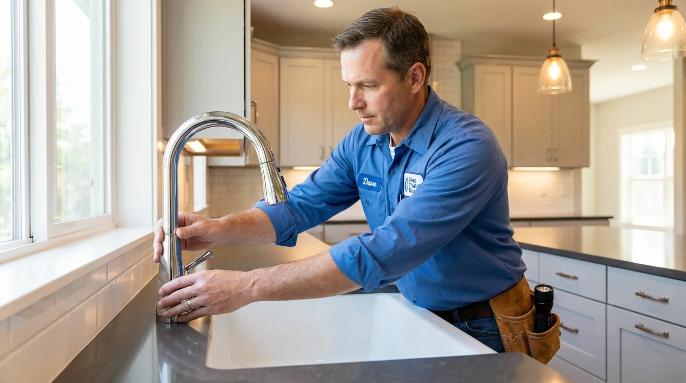 Kitchen faucet installation by Johns Plumbing LLC in Hawesville